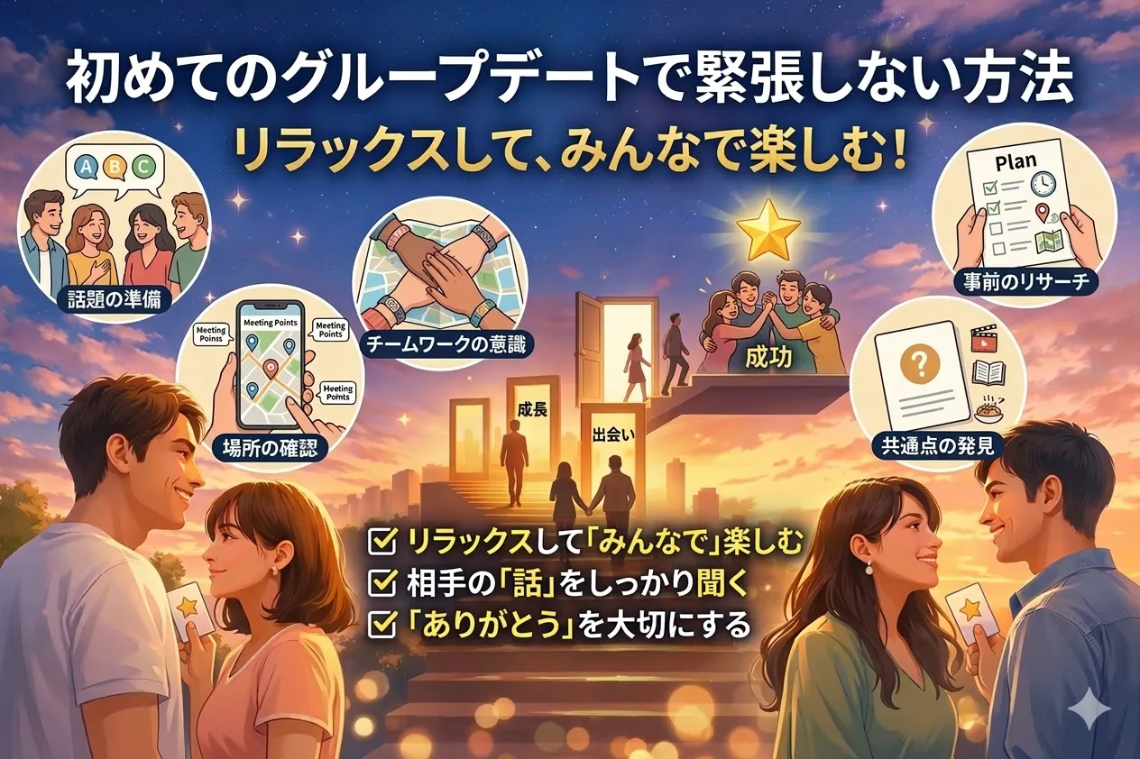 初めてのグループデートで緊張しない方法